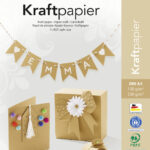 folia kraftpapier-blok, DIN A4, 20 vel, assorti