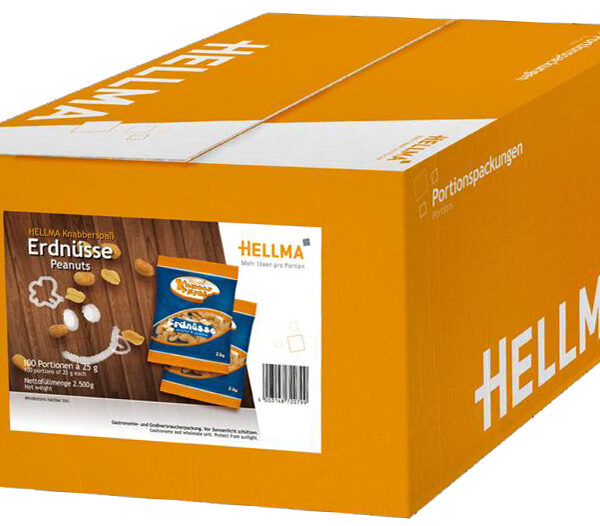 HELLMA zoute pinda's, in portiezakje à 25 g