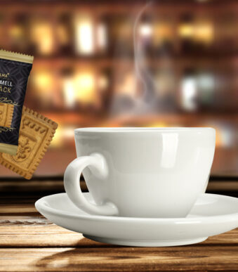 HELLMA smakelijk caramelkoekje, per stuk verpakt, in doos