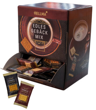 HELLMA biscuit mix, per stuk verpakt, in doos