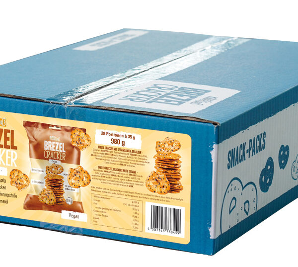 HELLMA Brezel Cracker Sesam, in portieverpakking à 35 g