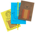 folia vlechtmotieven van gekleurd papier, DIN A4, kleuren assorti, 48 stuks