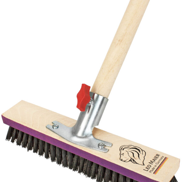 LEO MAIER schrobborstel / luiwagen met houten steel, breedte: 290 mm