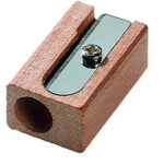 M+R puntenslijper, van hout, blokvorm