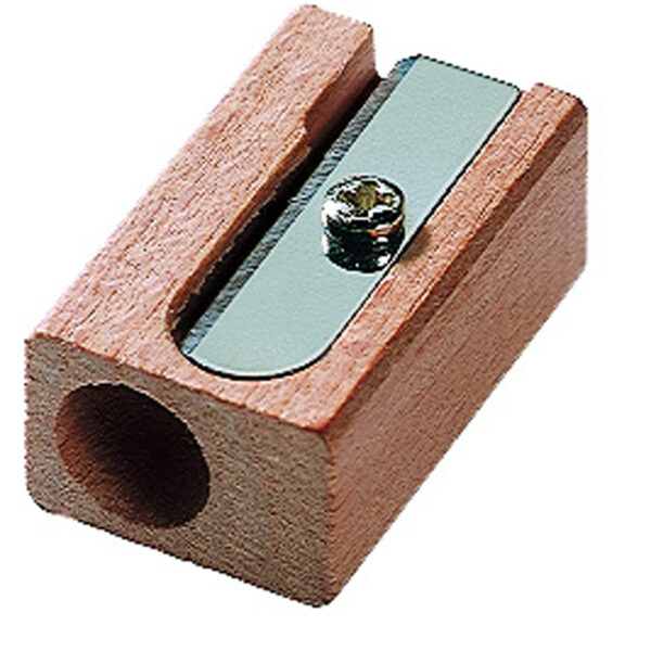 M+R puntenslijper, van hout, blokvorm