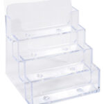 EXACOMPTA visitekaarthouder, 4 vakken, glashelder