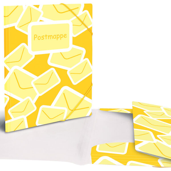 HERMA postmap met elastiek, DIN A4, PP, geel