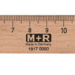 M+R houten liniaal, 170 mm, beuken, met metalen strip