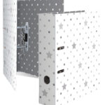 HERMA motiefordner ´Stars´, wit met grijze sterren, DIN A4