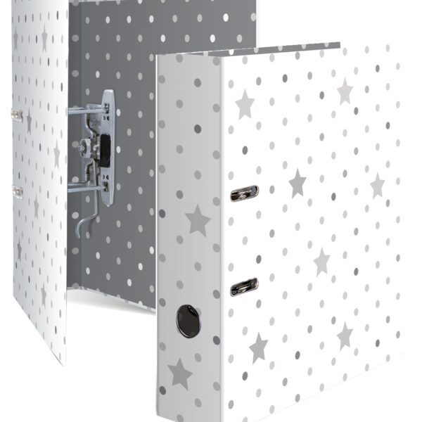 HERMA motiefordner ´Stars´, wit met grijze sterren, DIN A4