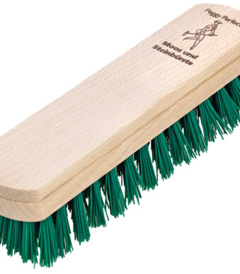 Peggy Perfect mos- en stenenborstel, hout naturel, rond