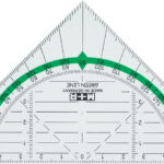 M+R geodriehoek 'Green Line', hypothenusa: 160 mm, glashelder