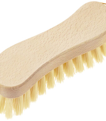 Peggy Perfect schuurborstel 'Eco', hout naturel, S-vorm