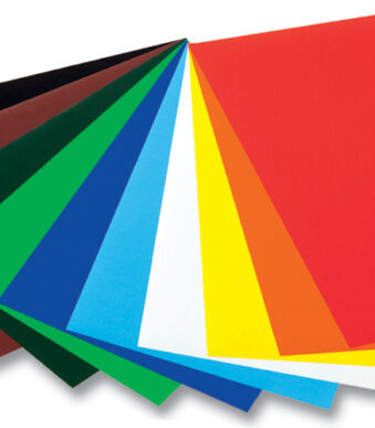 folia gekleurd-papier map, 185 x 297 mm, 10 vel, gegomd