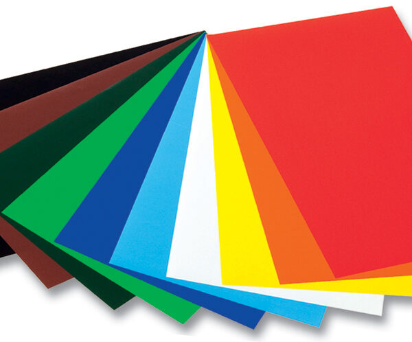 folia gekleurd-papier map, 185 x 297 mm, 10 vel, gegomd