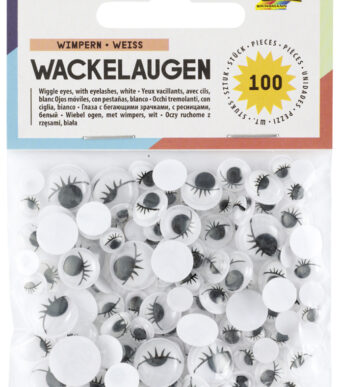 folia wiebelogen met wimpers, niet zelfklevend, wit