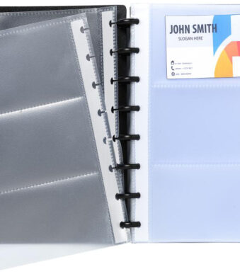 EXACOMPTA visitekaartjes-ringband, DIN A5, zwart