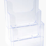 EXACOMPTA tafel-brochurehouder, A5 staand, 3 vakken, glashelder