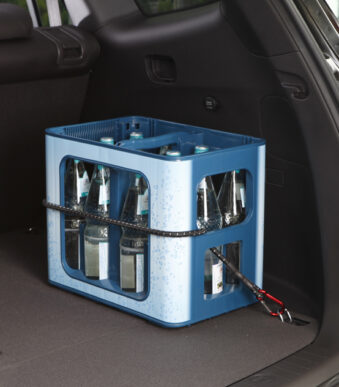 uniTEC bagagespanband met karabijnhaken, lengte: 800 mm