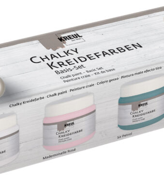 KREUL krijtverf Chalky, basisset 4 x 150 ml