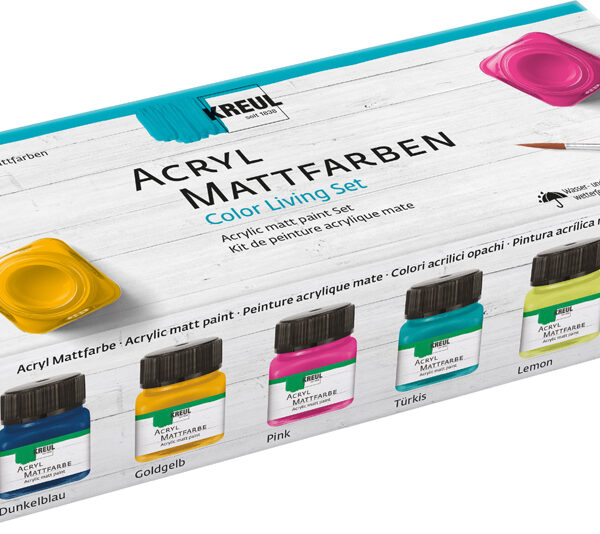 KREUL matte acrylverf, Color Living-set 6 x 20 ml