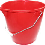 Peggy Perfect emmer met stalen beugel, 12 liter, rood