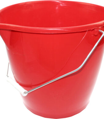 Peggy Perfect emmer met stalen beugel, 12 liter, rood
