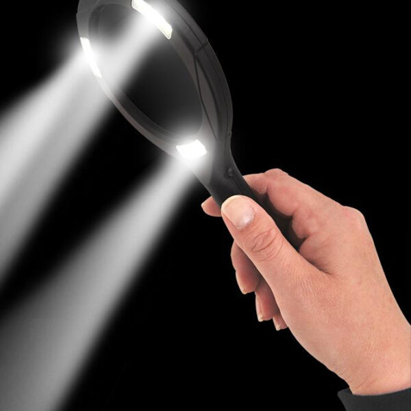 IWH loep met COB LED-verlichting, zwart