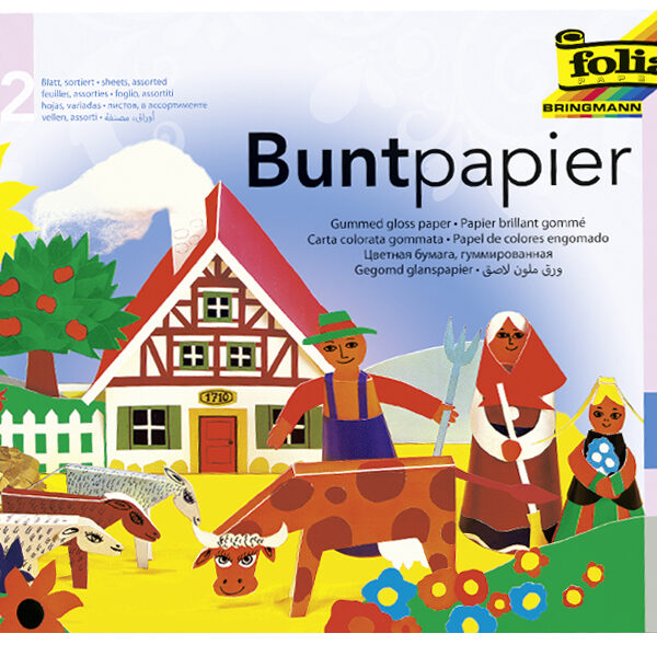 folia glanspapier-knutselschrift, 230 x 250 mm, 12 vel