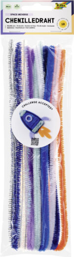 folia chenilledraad (pijpenpoetser) 'Space Universe', lengte: 500 mm, 10 stuks