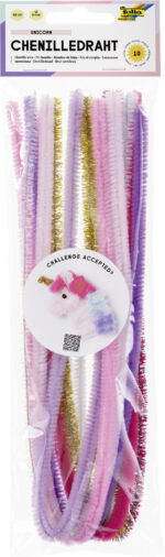 folia chenilledraad (pijpenpoetser) 'Unicorn', lengte: 500 mm, 10 stuks