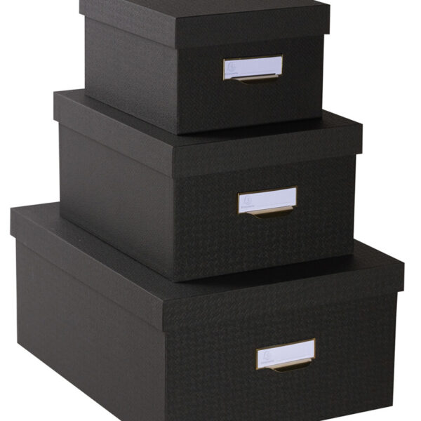 EXACOMPTA set van 3 opbergdozen Office by Me, zwart