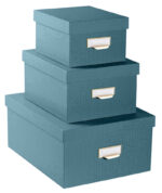 EXACOMPTA set van 3 opbergdozen Office by Me, blauwgroen