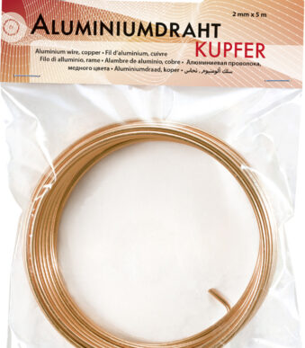 folia aluminium-knutseldraad, 2 mm x 5 m, koper