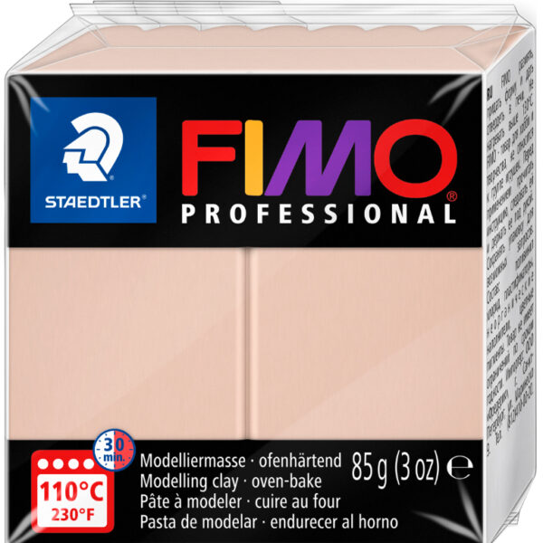 FIMO PROFESSIONAL boetseerklei, ovenhardend, rosé, 85 g, voor poppen