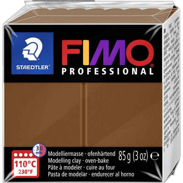 FIMO PROFESSIONAL boetseerklei, ovenhardend, noisette, 85g, voor poppen