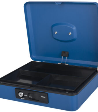 pavo geldcassette / geldkistje Deluxe, blauw, breedte: 300 mm