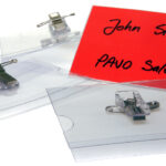 pavo Badge, met combiklem, 55 x 86 mm, 50 st.