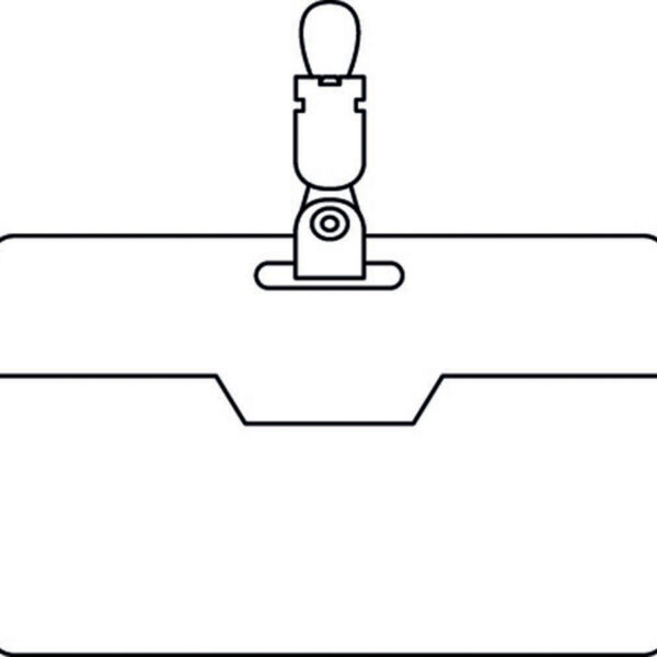 pavo Badge, met clip, 60 x 90 mm, transparant, 25 st.