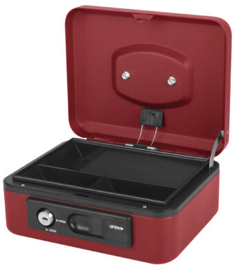 pavo geldcassette / geldkistje Deluxe, rood, breedte: 196 mm