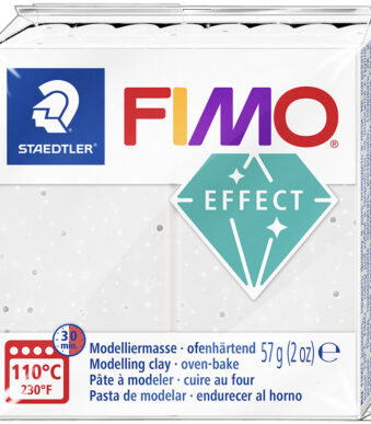 FIMO EFFECT boetseerklei, wit-graniet, 57 g