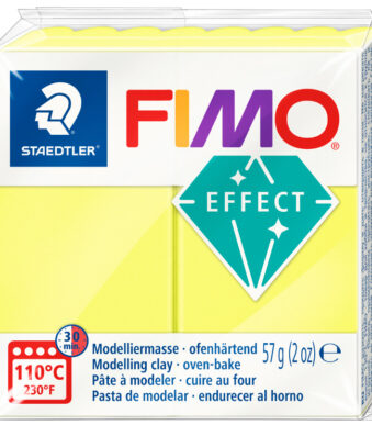 FIMO EFFECT boetseerklei, ovenhardend, neongeel, 57 g