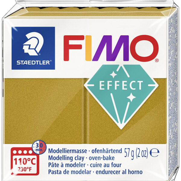 FIMO EFFECT boetseerklei, goud-metallic, 57 g