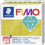 FIMO EFFECT boetseerklei, ovenhardend, goud-glitter, 57 g