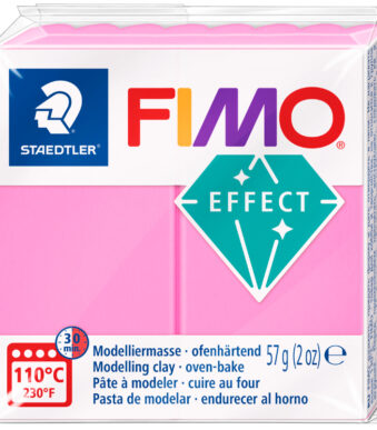 FIMO EFFECT boetseerklei, ovenhardend, neonroze, 57 g