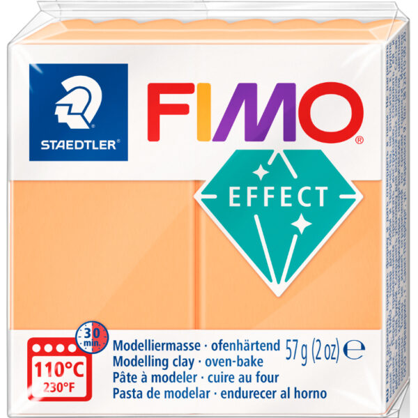 FIMO EFFECT boetseerklei, ovenhardend, neonoranje, 57 g