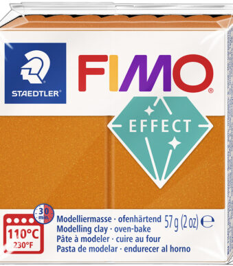 FIMO EFFECT boetseerklei, oranje-metallic, 57 g