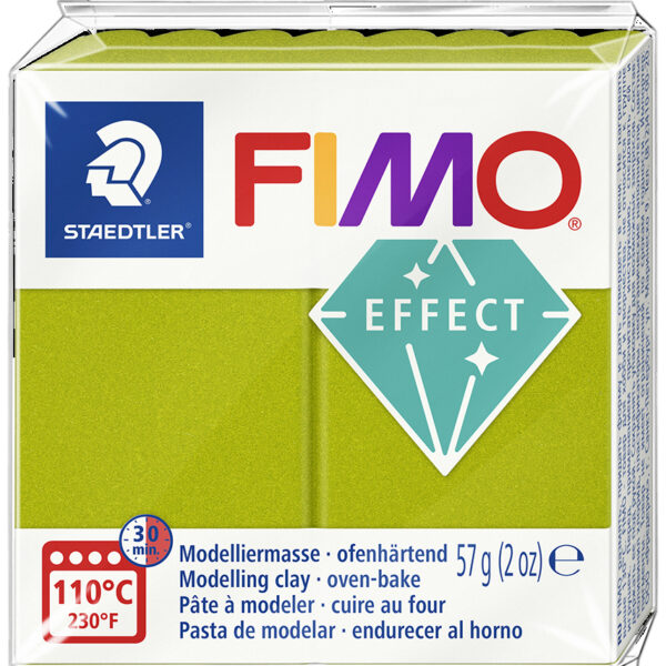 FIMO EFFECT boetseerklei, groen-metallic, 57 g