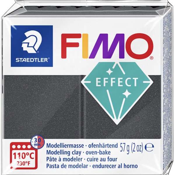 FIMO EFFECT boetseerklei, grijs-metallic, 57 g