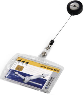 Durable Badge Toegangspashouder met oprolmechanisme 8012 transparant 54x85mm, 10 st.